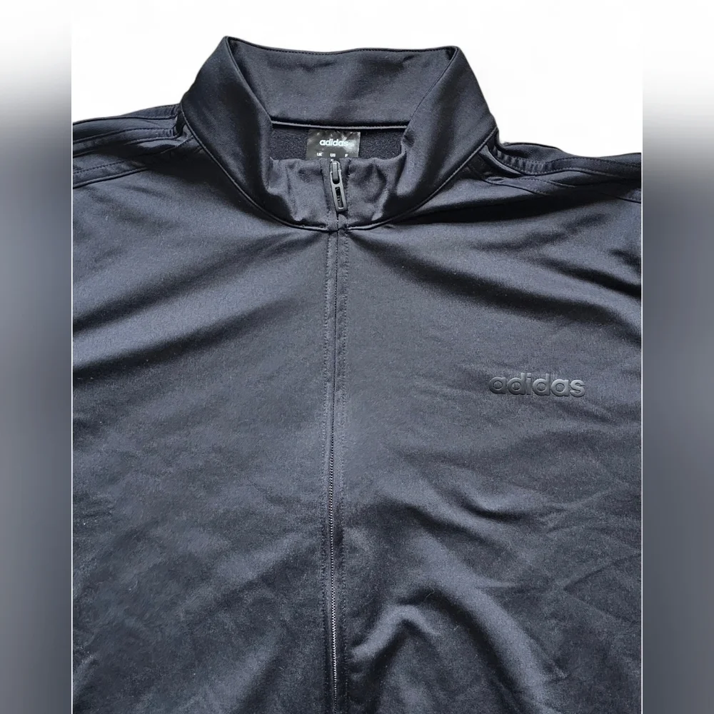 Adidas Men’s Black Full-Zip Athletic Track Jacket Size XL